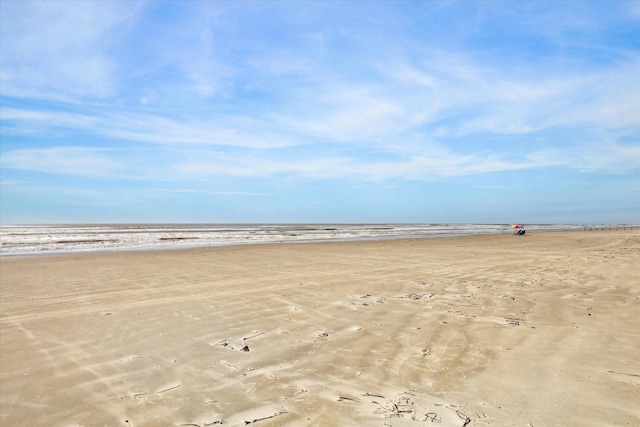 property view of water with a beach view