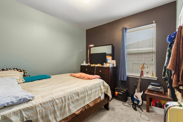 bedroom with carpet floors