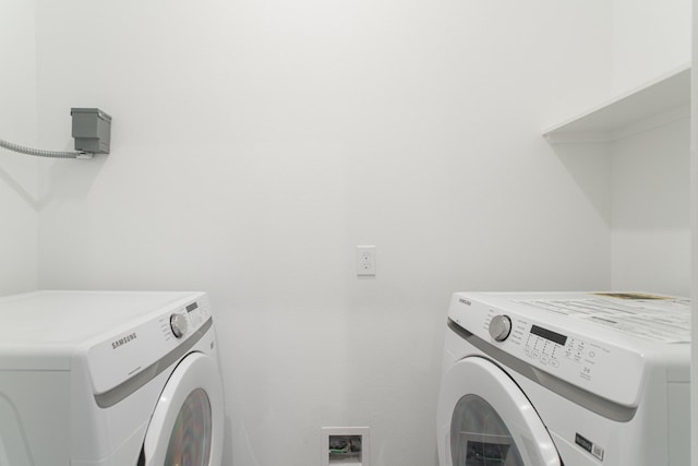 laundry room featuring laundry area and washing machine and dryer