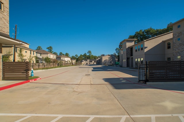 view of road featuring a residential view