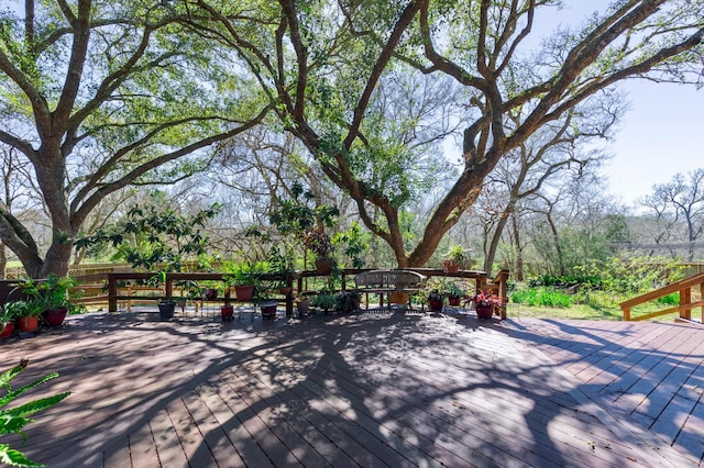 view of wooden deck