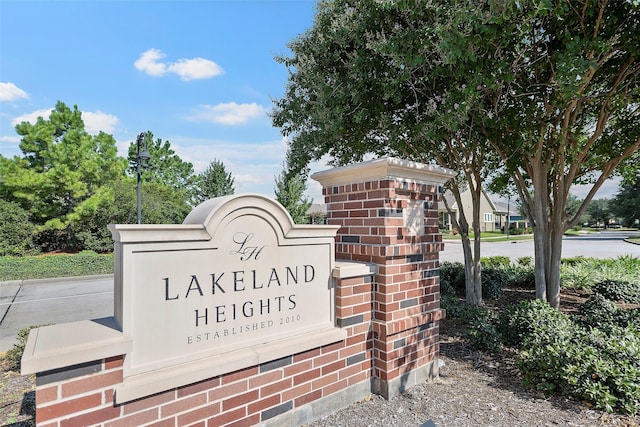 view of community sign