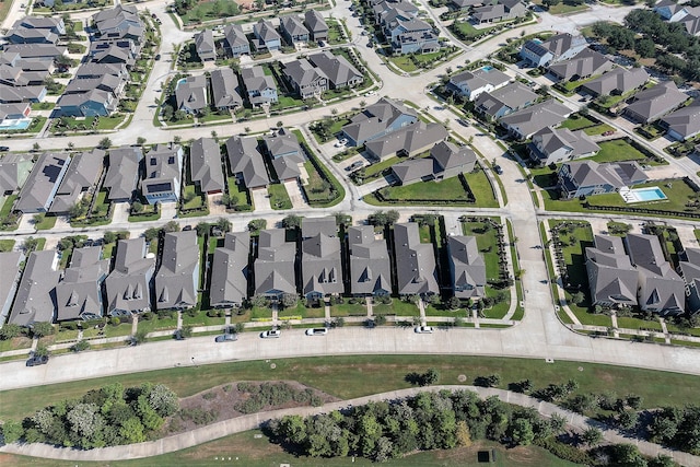 drone / aerial view with a residential view