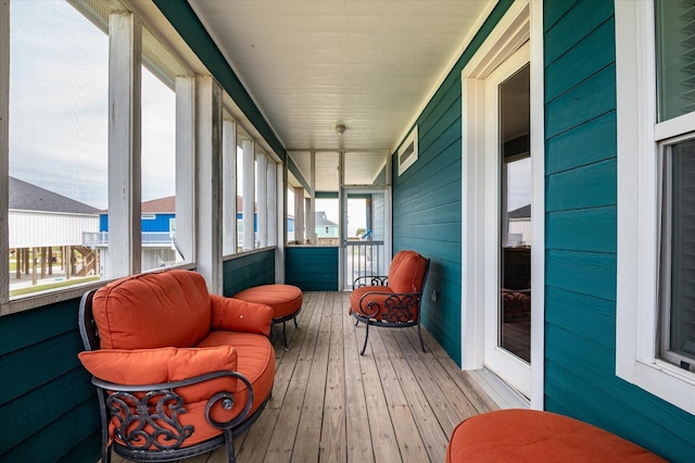 view of sunroom