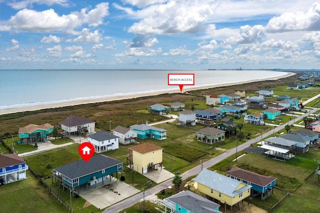 172 Ocean View Dr, Crystal Beach, TX 77650 - aerial view of residential area featuring extended coastline