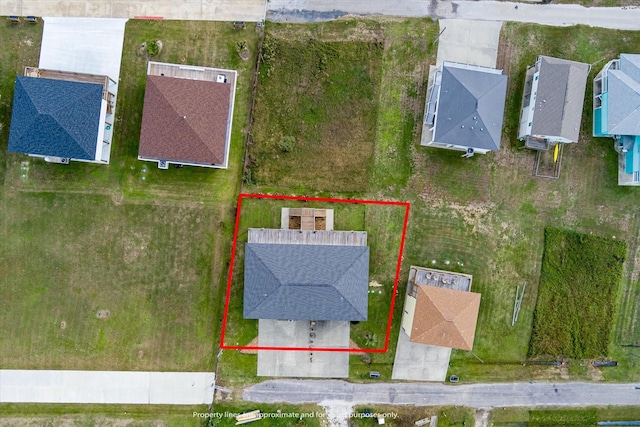 172 Ocean View Dr, Crystal Beach, TX 77650 - aerial overview of property's location featuring property boundaries highlighted