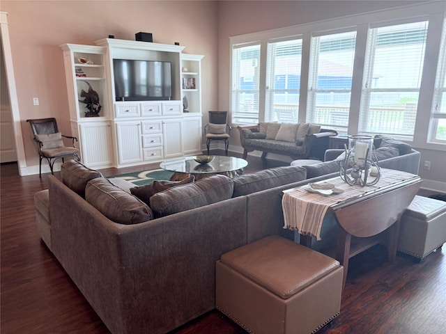 172 Ocean View Dr, Crystal Beach, TX 77650 - living area featuring dark wood-style floors