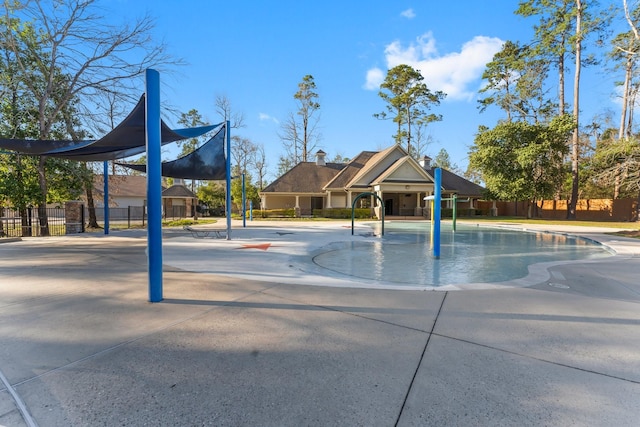 surrounding community with fence