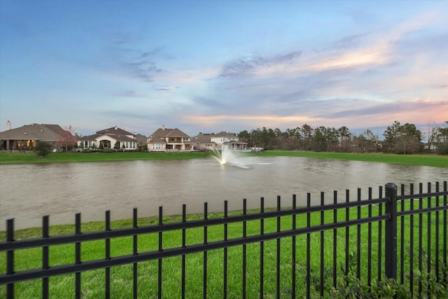 water view with fence