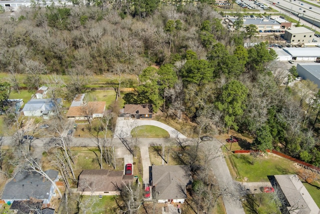 aerial view with a residential view