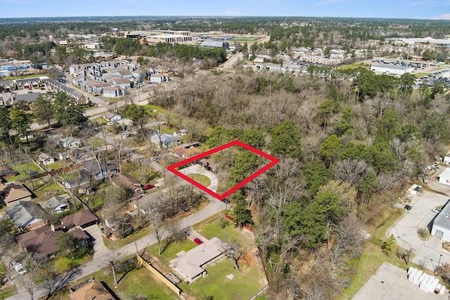 bird's eye view with a residential view