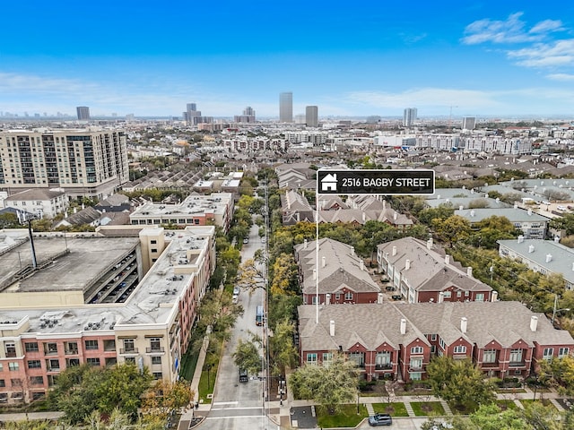 aerial view with a view of city