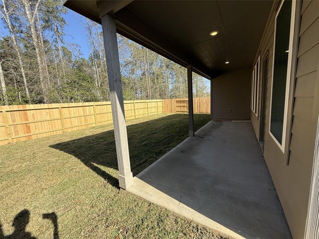 view of patio / terrace with a fenced backyard