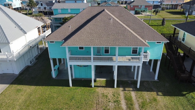 bird's eye view with a residential view