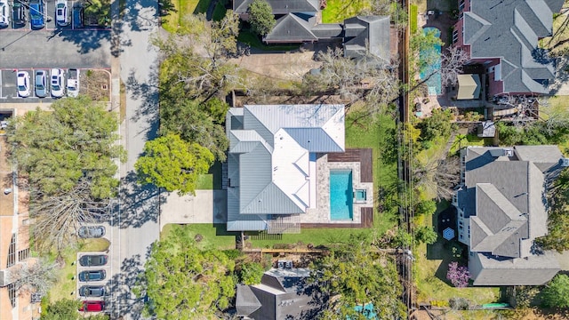 bird's eye view with a residential view