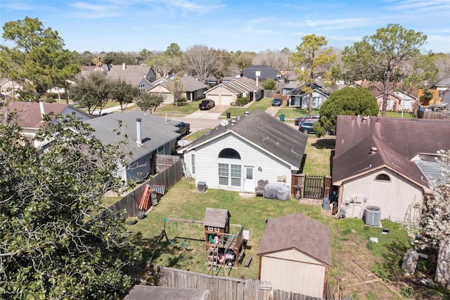 drone / aerial view featuring a residential view