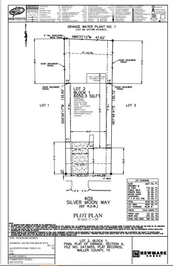 409 Silver Moon Way, Katy, TX 77493 - property floor plan