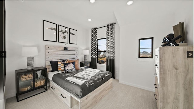 409 Silver Moon Way, Katy, TX 77493 - carpeted bedroom with multiple windows, baseboards, and recessed lighting