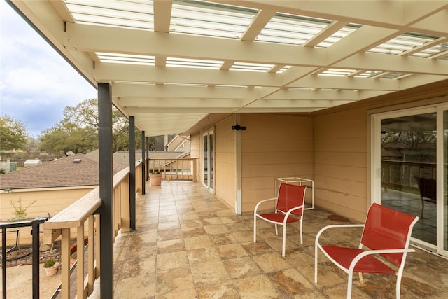 view of patio / terrace with a pergola