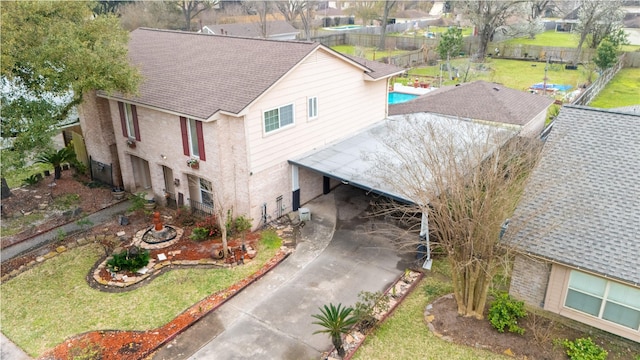 birds eye view of property