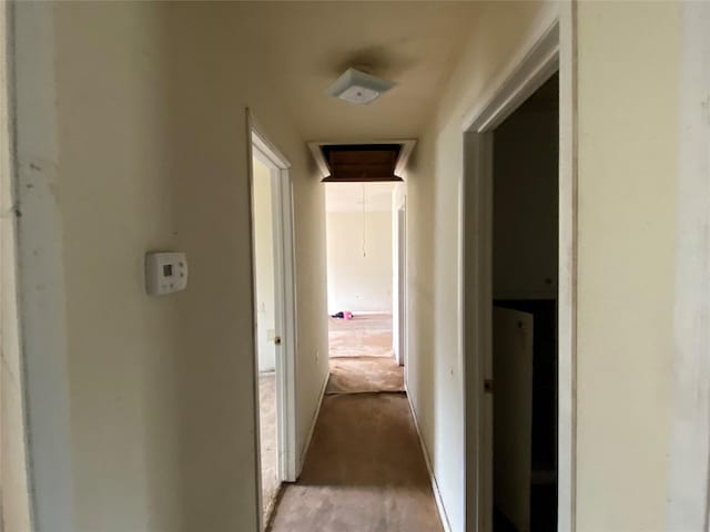 corridor with attic access