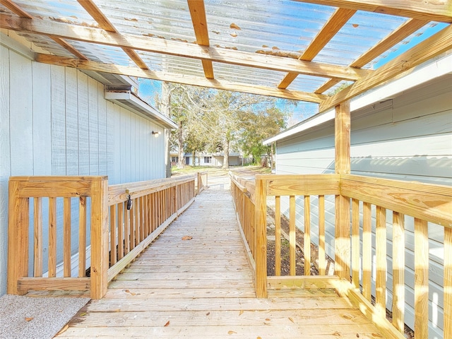 view of wooden terrace