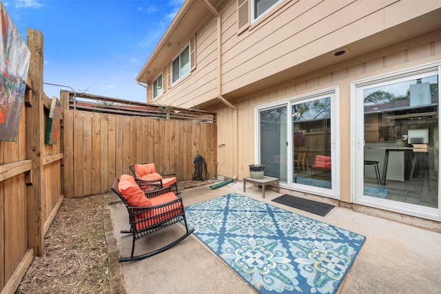 view of patio / terrace with a fenced backyard