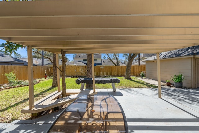 view of patio / terrace featuring a fenced backyard