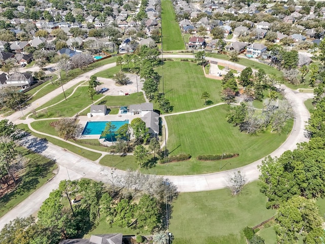 drone / aerial view with a residential view