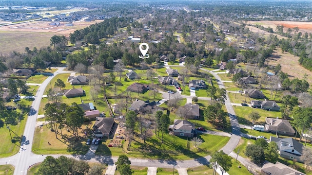 drone / aerial view with a residential view