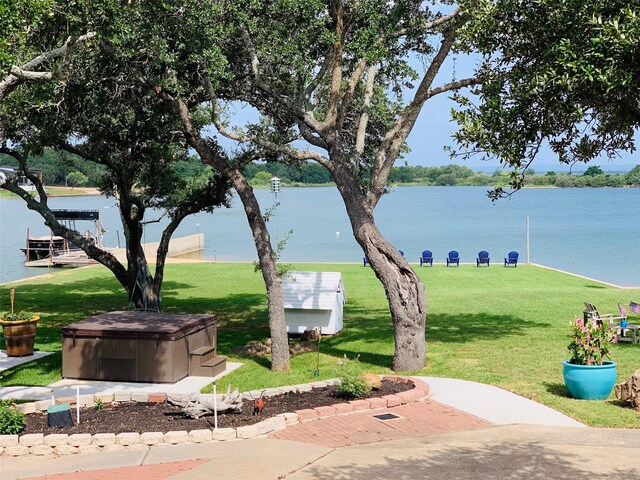 206 County Road 142, Burnet, TX 78611 - view of property's community with a water view and a yard