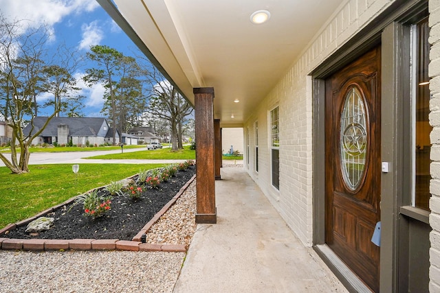 exterior space with a residential view