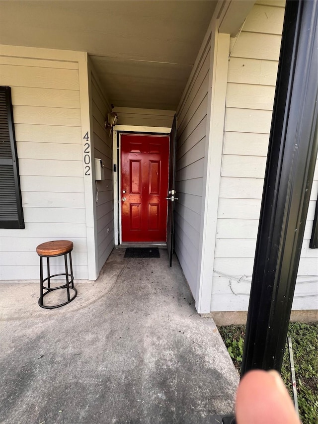 view of doorway to property