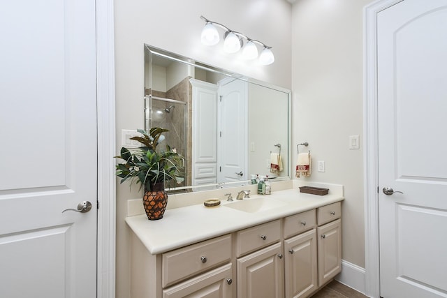 44 Tall Trl, Missouri City, TX 77459 - bathroom featuring vanity and a stall shower