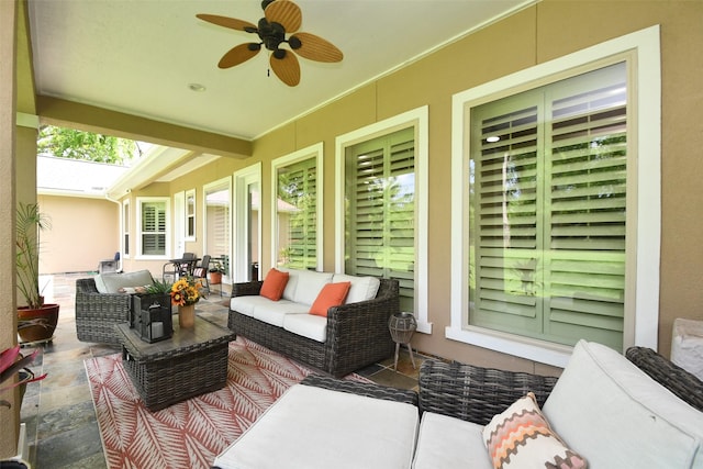 44 Tall Trl, Missouri City, TX 77459 - sunroom with stone finish flooring
