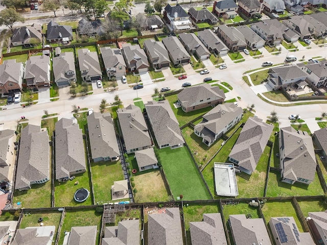 bird's eye view with a residential view