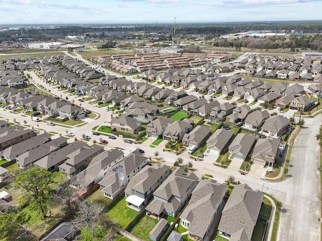 aerial view with a residential view