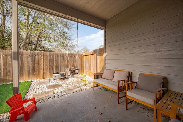 view of patio / terrace with a fenced backyard