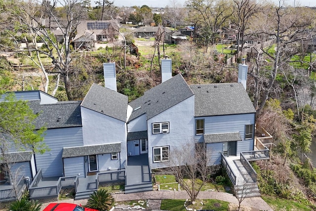 drone / aerial view with a residential view