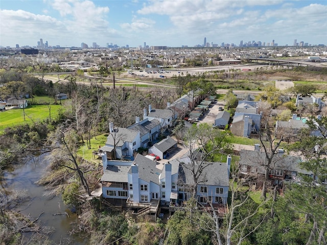 bird's eye view featuring a view of city