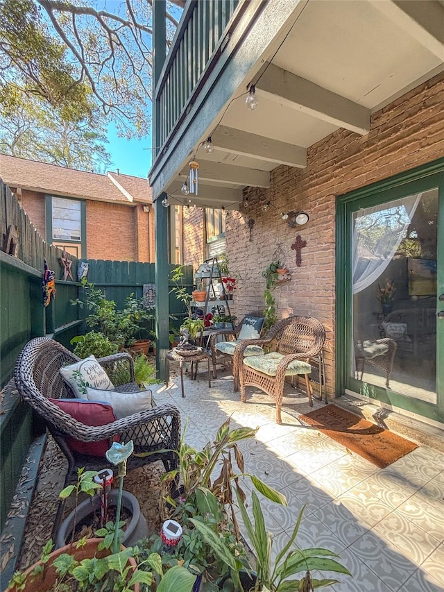 view of patio / terrace with fence