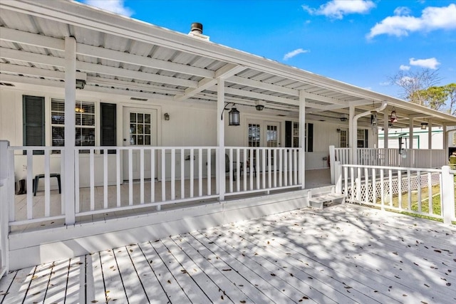 view of wooden deck