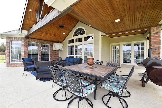 view of patio / terrace featuring outdoor dining area