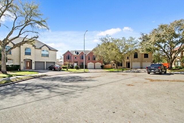 view of road with a residential view, curbs, and sidewalks