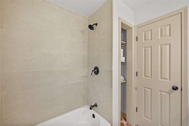 full bathroom featuring washtub / shower combination