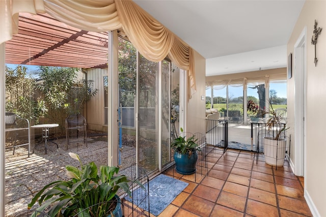 view of sunroom