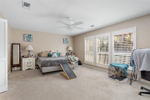 2526 Country Club Blvd, Sugar Land, TX 77478 - carpeted bedroom with baseboards and a ceiling fan