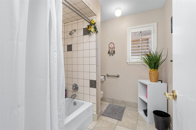 2526 Country Club Blvd, Sugar Land, TX 77478 - full bathroom with toilet, shower / tub combo, and tile patterned flooring