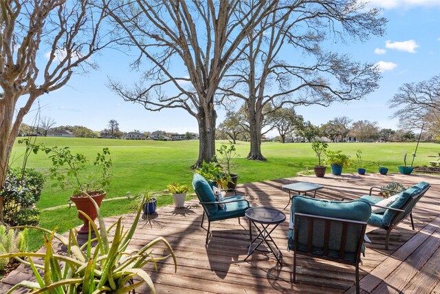 2526 Country Club Blvd, Sugar Land, TX 77478 - deck with a yard and view of golf course