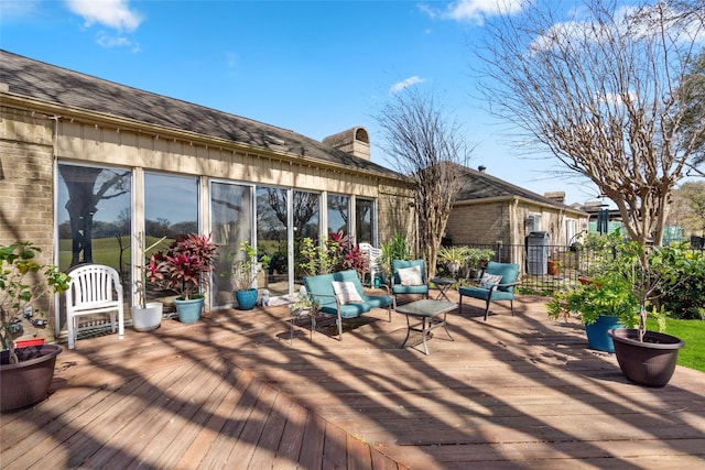 view of wooden deck